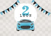 Einladung 2. Kindergeburtstag Autos und Foto 2