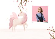 Einladung 5. Geburtstag Einhorn Pastell Fotocollage 2