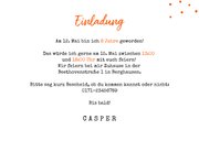 Einladung 8. Kindergeburtstag mit Foto und Zebra 3