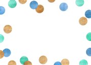 Einladung Einschulung Fotocollage & Konfetti blau Rückseite