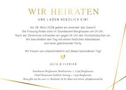 Einladung Hochzeit Foto Linienspiel gold 3