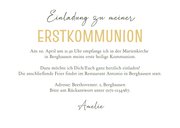 Einladung Kommunion Blumenbukett Golddruck 3