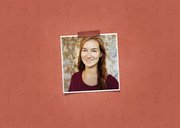 Einladung Konfirmation rostrot Foto & kleine Symbole 2