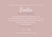 Einladung Taufe klassisch rosé eigenes Foto 3