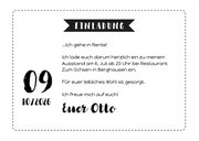 Einladung zum Ausstand Monochrom Rente 3