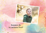 Einladung zum farbenfrohen Kindergeburtstag 4 Jahre 2