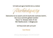 Einladung zur Abschiedsparty Foto & Goldkonfetti 3