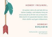 Einladung zur Cowboy- und Indianerparty - Lettering 3