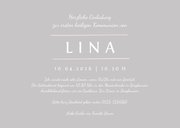 Einladung zur Kommunion rosa schlichte Eleganz mit Foto 3