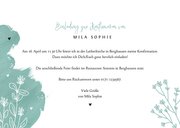 Einladung zur Konfirmation Farbkleckse, Foto und Blumen 3