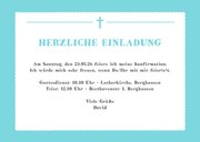 Einladung zur Konfirmation türkis großes Foto 3