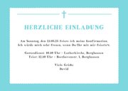 Einladung zur Konfirmation türkis großes Foto 3