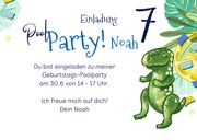 Einladung zur Poolparty 7. Kindergeburtstag Sommer 3