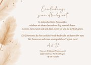 Einladungskarte Boho Pampasgras beige Trockenblumen 3