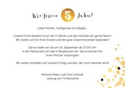 Einladungskarte Dienstjubiläum gold mit Foto 3