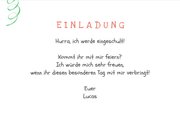 Einladungskarte Einschulung Foto und Schultütengirlande 3