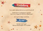 Einladungskarte Foto Sommerparty Strand Wegweiser 3