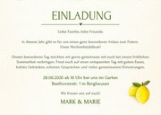 Einladungskarte Foto Zitronen Gartenfest Sommer 3