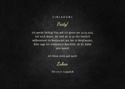 Einladungskarte Party Typografie Goldlook 3