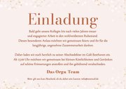 Einladungskarte Ruhestand rosa Glitzer Abschied Kollegin 3
