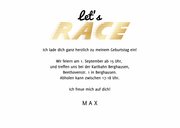 Einladungskarte Ticket Race Kart fahren mit Foto 3
