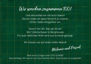 Einladungskarte Wir werden 100 3