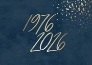 Einladungskarte zum 50. Geburtstag Jahreszahlen & Fotos 2