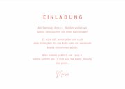 Einladungskarte zur Babyparty rosa 3