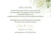 Einladungskarte zur Hochzeit Aquarellzweige 3