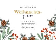 Einladungskarte zur Weihnachtsfeier botanisch 3