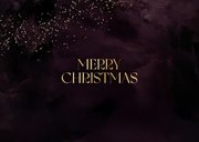 Elegante Firmen-Weihachtskarte 'Merry Christmas' Goldschrift 2