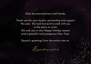 Elegante Firmen-Weihachtskarte 'Merry Christmas' Goldschrift 3