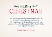 Firmen-Weihnachtskarte nostalgisch 'Merry Christmas'  3