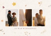 Foto-Danksagung Hochzeit Papier mit gepressten Blumen 2