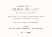 Foto-Einladungskarte 25 Jahre Hochzeitstag Silberhochzeit  3