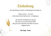 Foto-Einladungskarte Rentenfeier Lichterkette Blau 3
