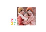 Foto-Grußkarte Neujahr bunte Schrift 2