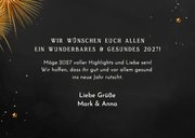 Foto-Neujahrskarte Luftballon 2027 Feuerwerk 3