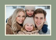 Foto-Weihnachtskarte grün-beige 'Merry X-Mas' Grüße 2