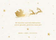 Foto-Weihnachtskarte mit Rentier in Goldlook 3