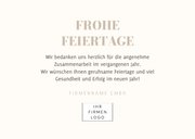 Fotocollage Frohe Feiertage schlicht beige Weihnachtskarte 3