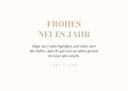 Fotocollage-Karte 'Frohes neues Jahr' 3 Fotos Beige 3
