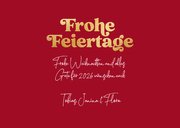 Fotocollage Weihnachtskarte 8 Fotos Rot 3