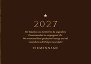 Fotokarte 2027 Weihnachtsgrüße Firma Goldschrift 3