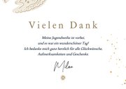 Fotokarte Danke Jugendweihe Vogel & Sonne 3