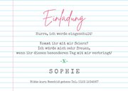 Fotokarte Einladung Einschulung rosa Schultüten 3