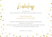 Fotokarte Einladung Wir heiraten Goldtext 3