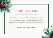 Fotokarte geschäftliche Weihnachtsgrüße Zweige und Beeren 3
