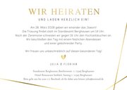 Fotokarte Hochzeitseinladung feines Linienspiel  3