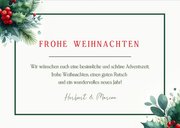 Fotokarte Ilexzweige Weihnachten botanisch 3
